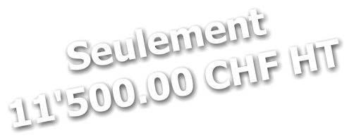Seulement 11'500.00 CHF HT